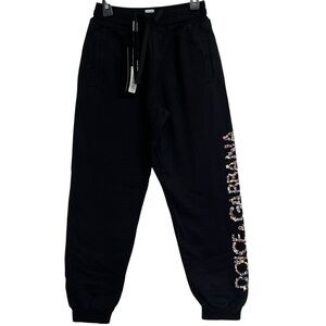 New Kids Dolce & Gabbana Logo Print Cotton Track Pants‎ Sweatpants